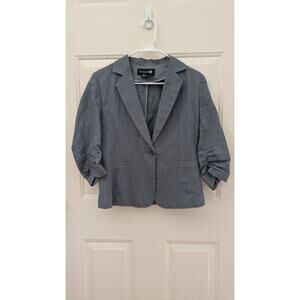 Y2K Vintage Grey One Button Blazer by Forever 21 Front Pockets, LG  Cotton Blend